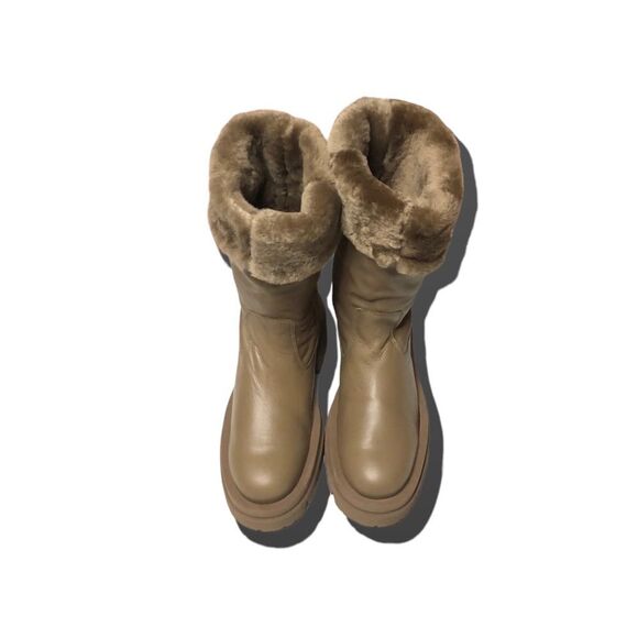 Free People x Equitaire Charlee Mid Shearling Fur Boots $348 - Picture 3 of 14